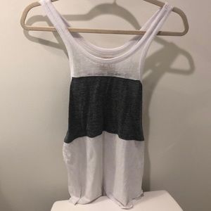 CHASER Gray and White Striped Tank